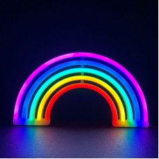 Διακοσμητικό από Neon ΟΥΡΑΝΙΟ ΤΟΞΟ με μπαταρία (3xAA) ή USB RGB IP20 18x2x30cm | Aca Lighting | F040033032